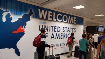 Arrival in the USA
